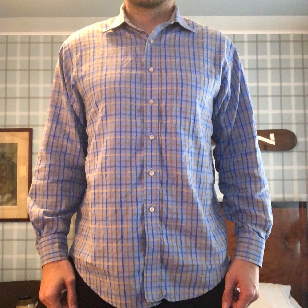Scott Barber Casual Button Down Shirt (Large)